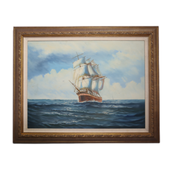 Painting Oil on Canvas Ship - sea 0048 neoklasiko.gr