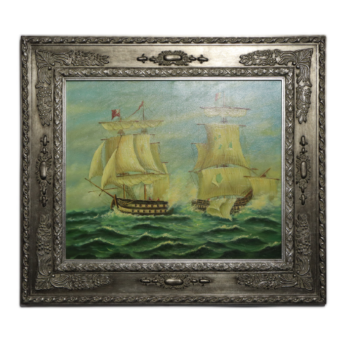 Painting Oil Painting on Canvas Naval Battle 0038 neoklasiko.gr