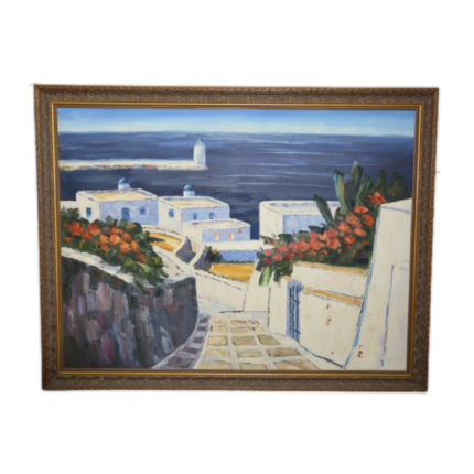 Painting Oil on Canvas Island 0055 neoklasiko.gr