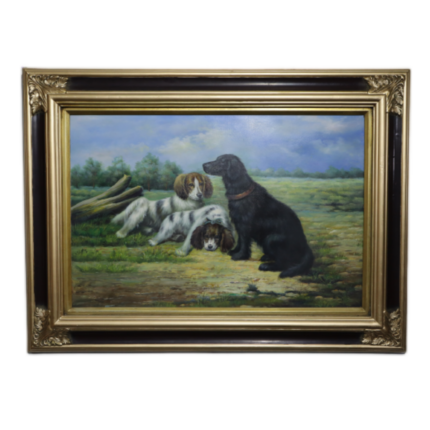 Painting Oil on Canvas Dogs 0040 neoklasiko.gr